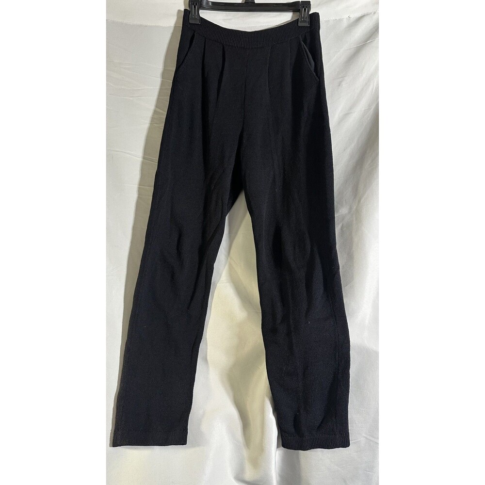 St. John Custom Black Knit Pants w/ Pockets sz. 2